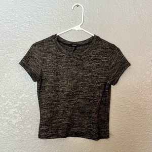 Forever 21 Black Crop top T-Shirt